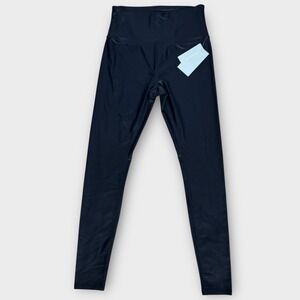 Antonio Melani NWT Black High Waist Shiny Leggings Athletic Athleisure Size S